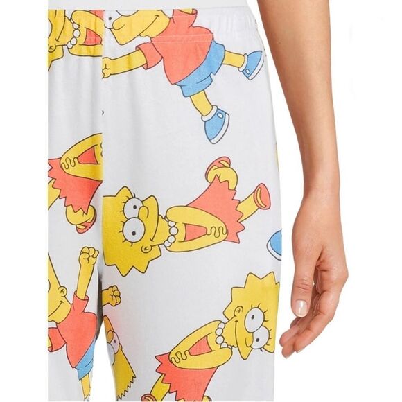 The Simpsons Lisa and Bart Print Soft Lounge Pajama Sleep Pants, Size 2X - Picture 3 of 6